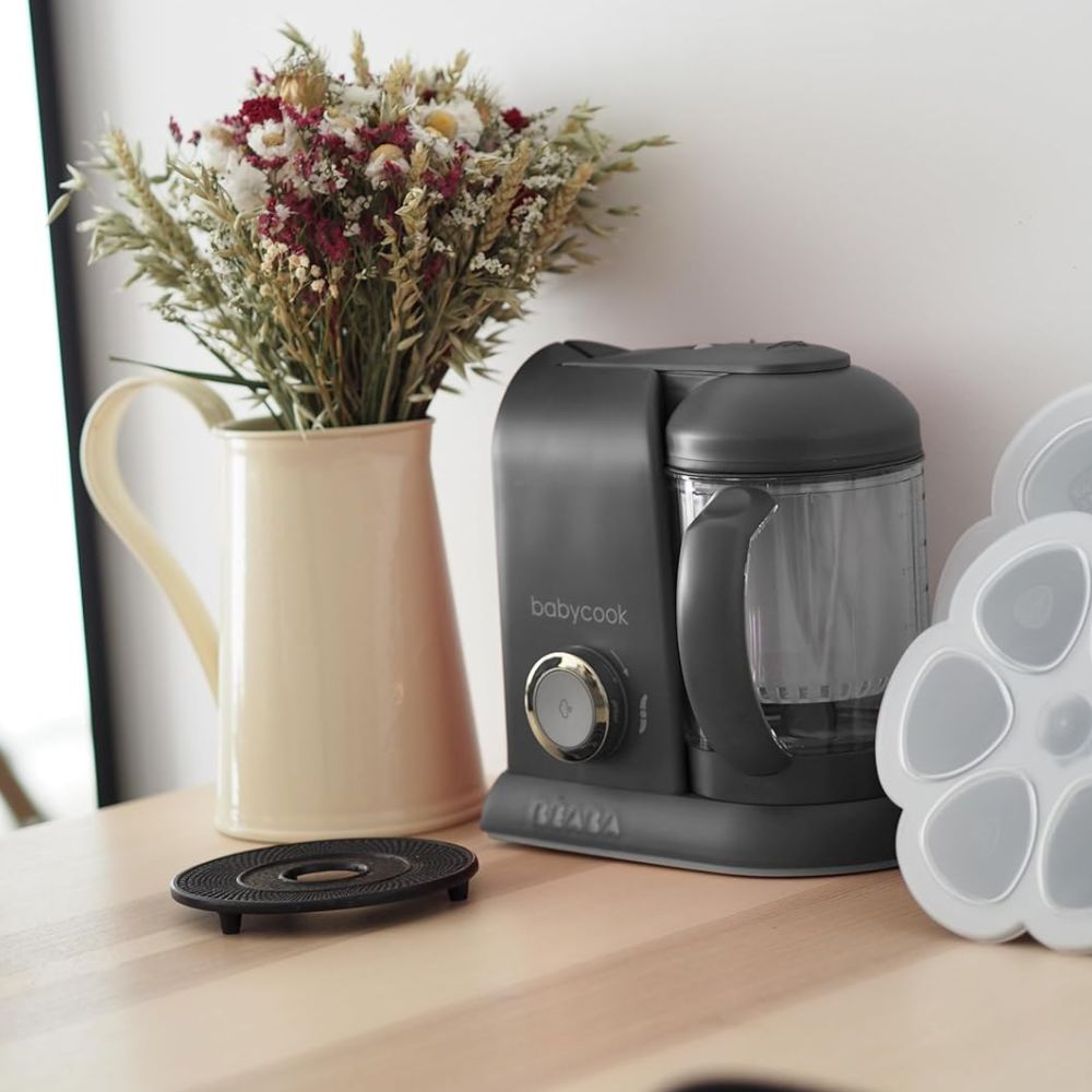 BEABA garintuvas trintuvas Babycook Solo 4 in 1 Dark Grey