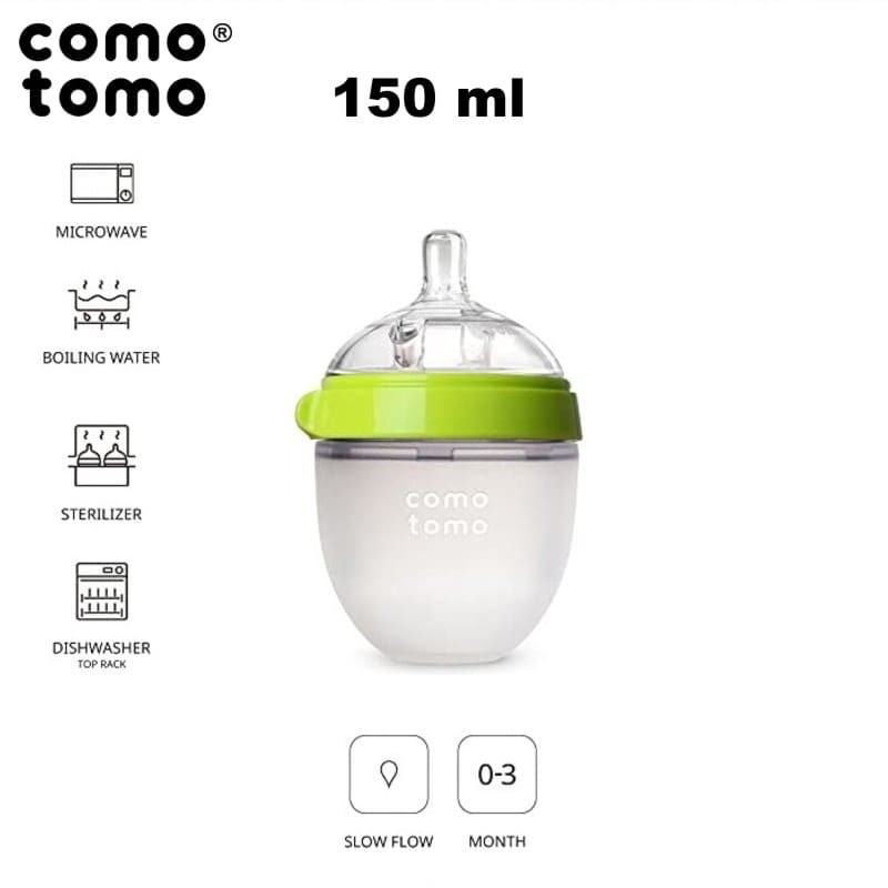 Comotomo EVOLVED 2 vnt. buteliukų rinkinys Green 150 ml