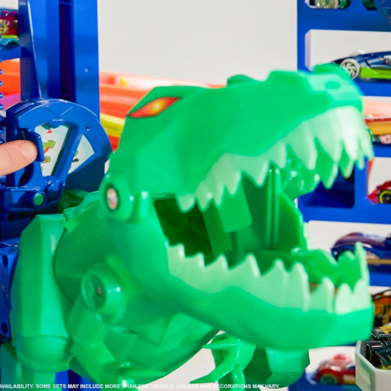Hot Wheels Ultiate Garage con Dinosaurio T-Rex, 100 Chile | Ubuy