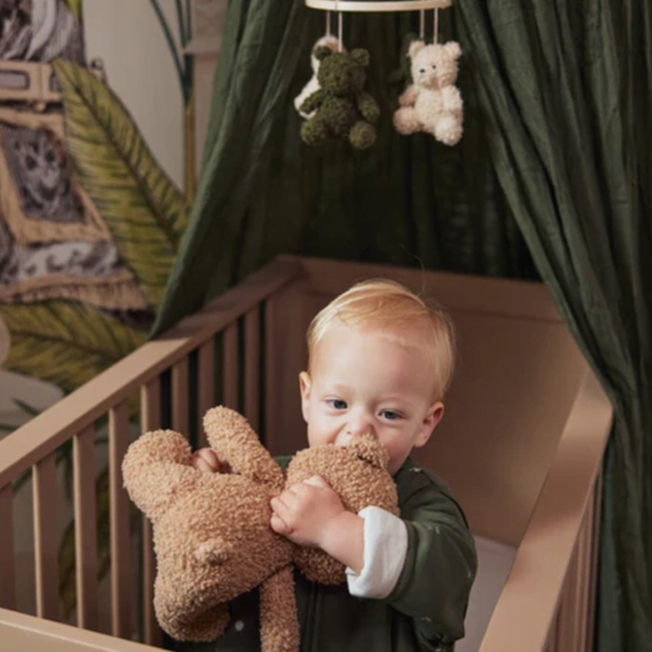 JOLLEIN karuselė kūdikiui Teddy Bear Leaf green
