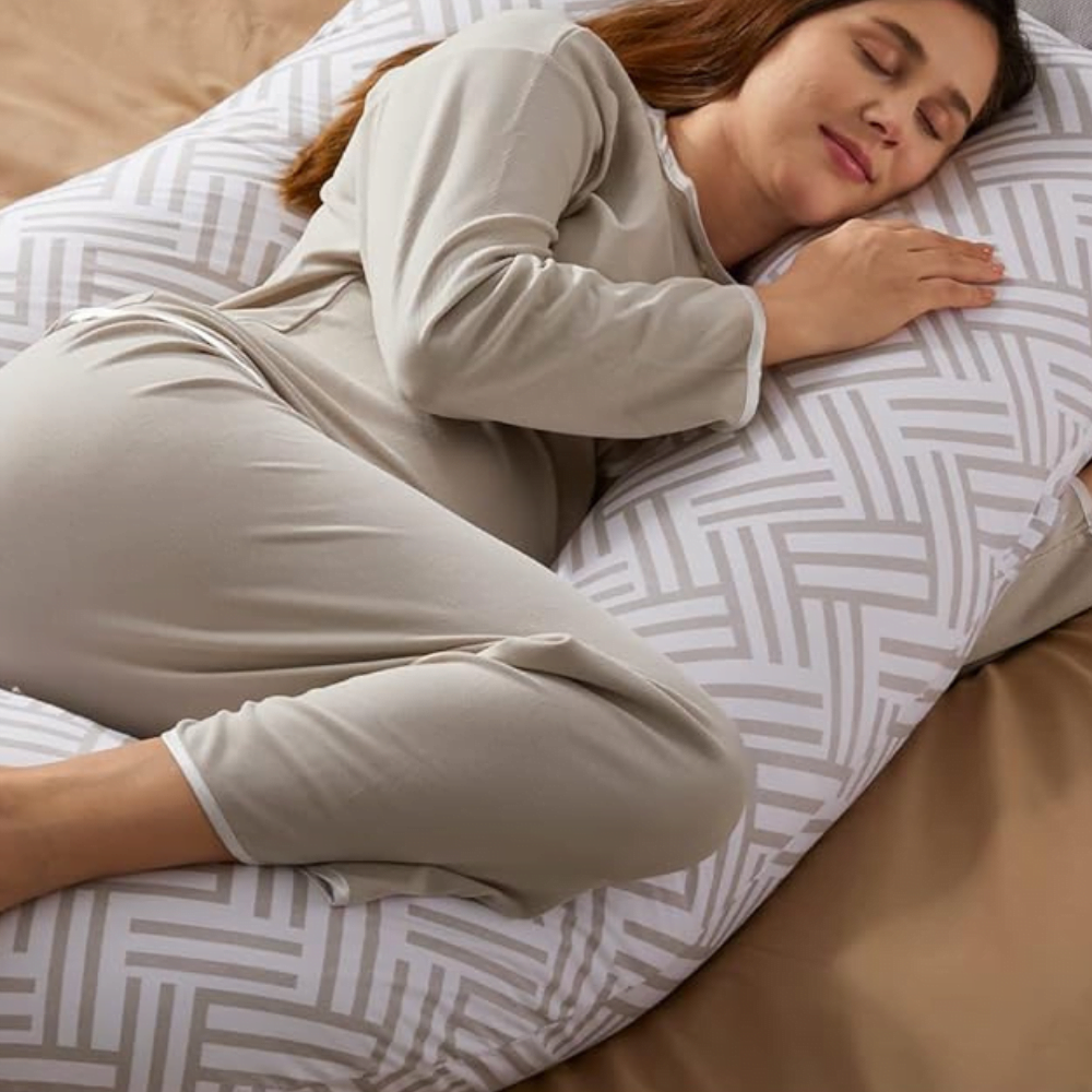MOMCOZY nėščiosios pagalvė su medvilniniu užvalkalu Geometric