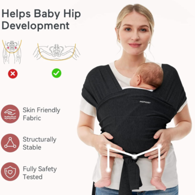 Momcozy ergonomiška nešioklė - vaikjuostė Black