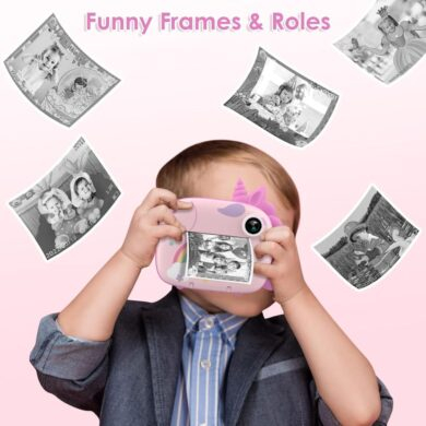Momentinis fotoaparatas vaikams HiMont Pink Unicorn