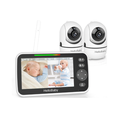 HelloBaby mobili auklė su 2 vaizdo kameromis HB6250 5″ ekranas