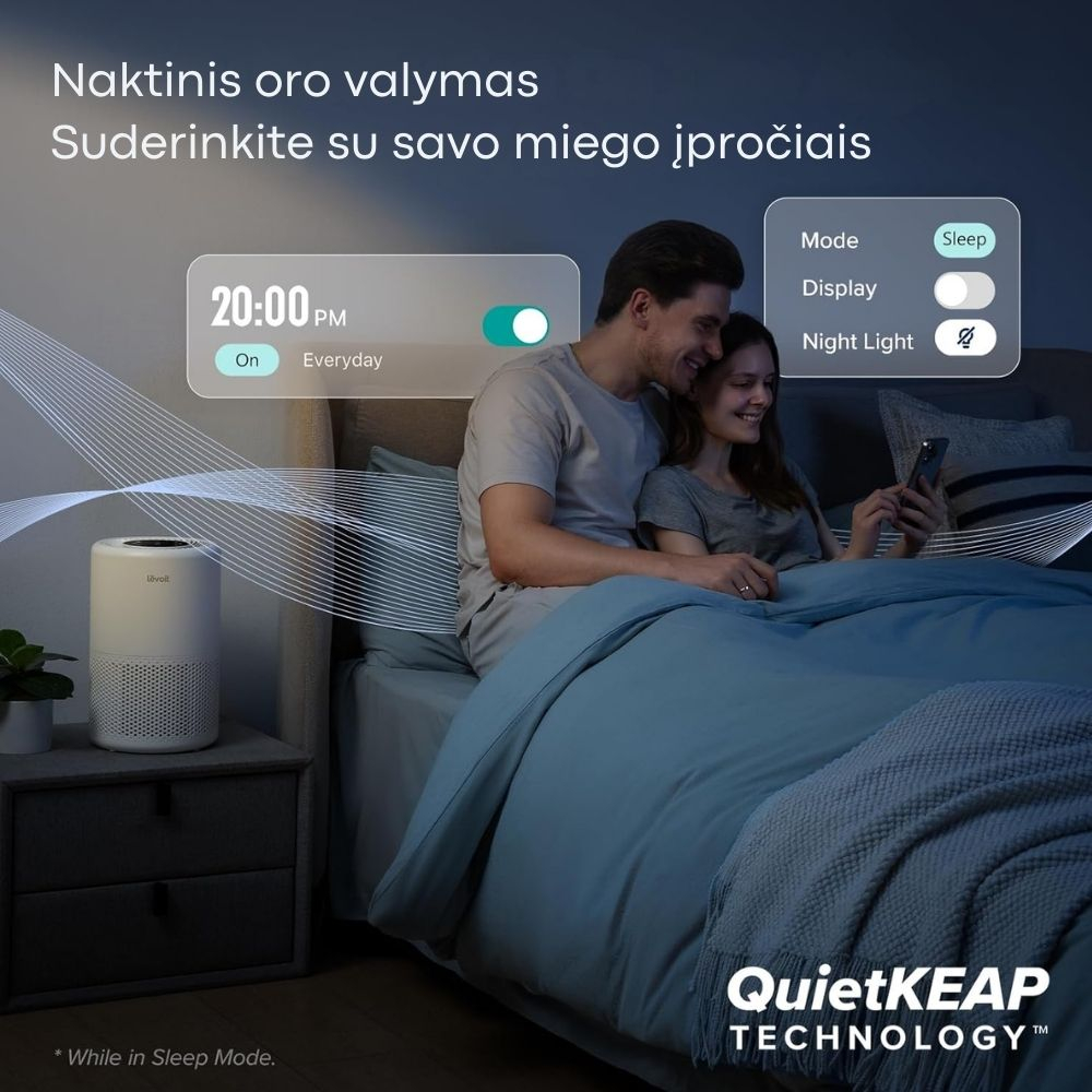 Levoit Core 200S Smart oro valytuvas su H13 HEPA filtru