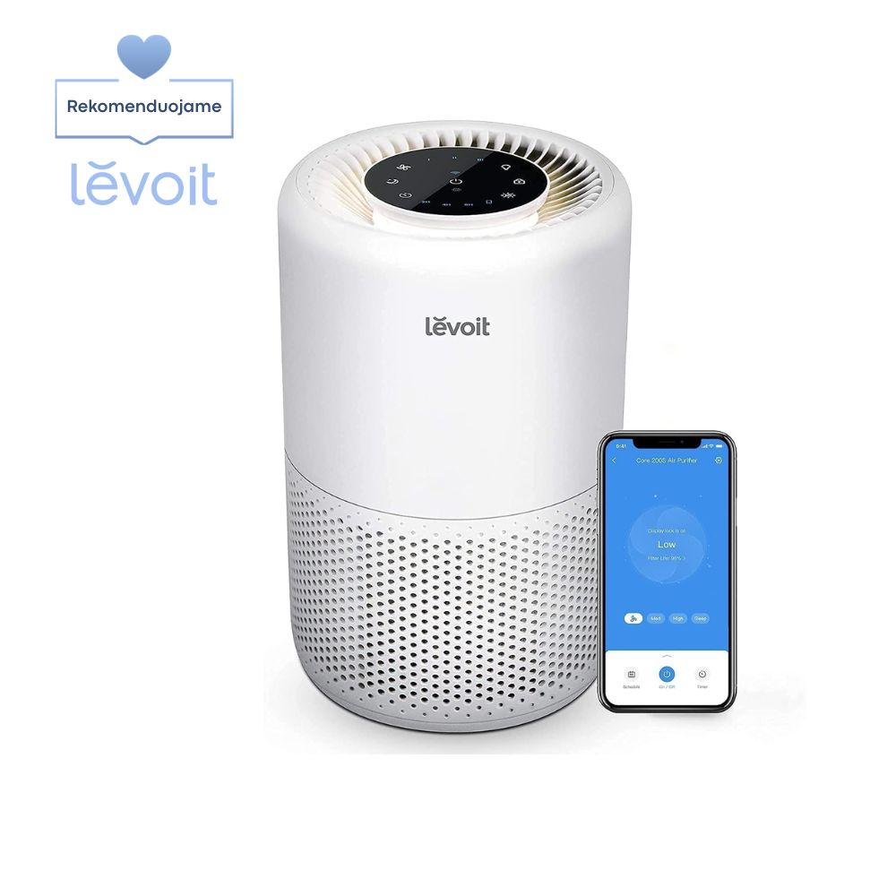 Levoit Core 200S Smart oro valytuvas su H13 HEPA filtru