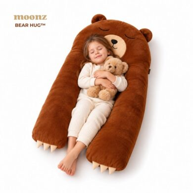 MOONZ Bear Hug multifunkcinė U formos viso kūno pagalvė vaikams
