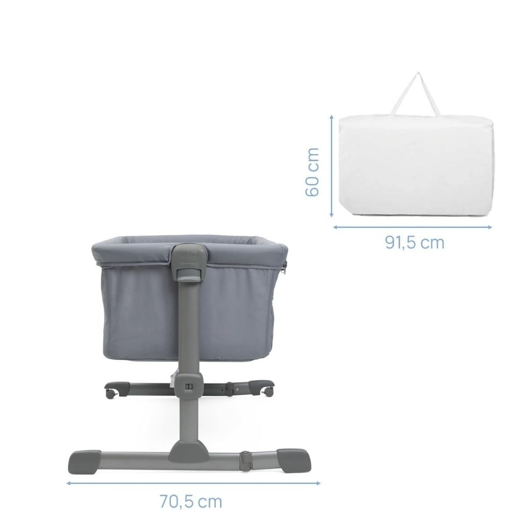 Chicco Next2Me lovytė Essential Grey