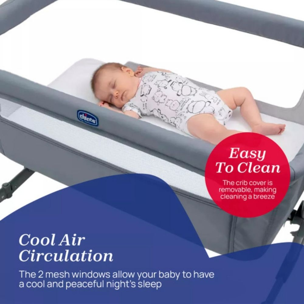 Chicco Next2Me lovytė Essential Grey