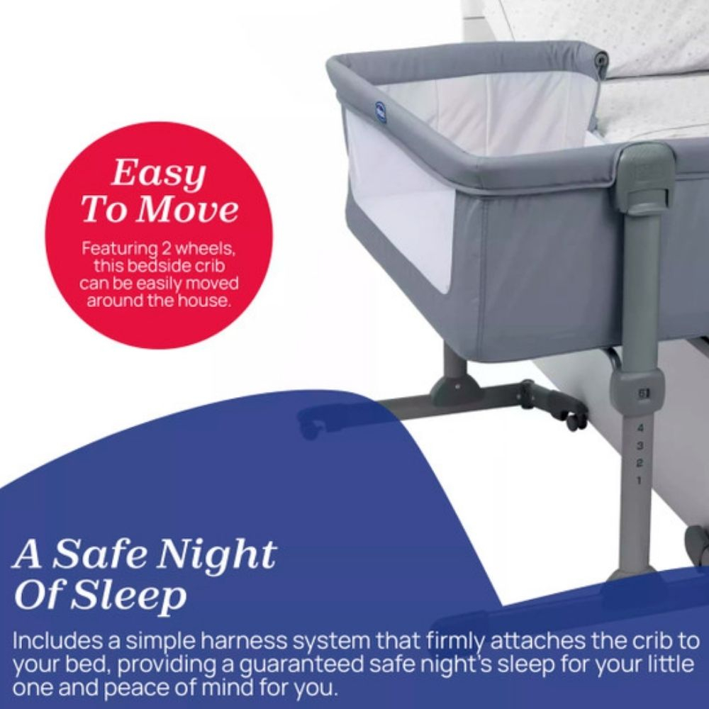 Chicco Next2Me lovytė Essential Grey
