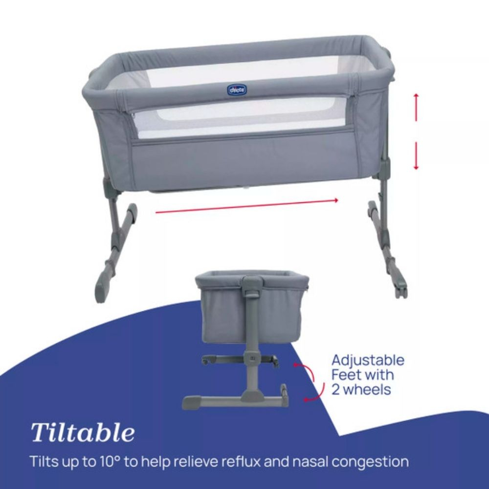 Chicco Next2Me lovytė Essential Grey