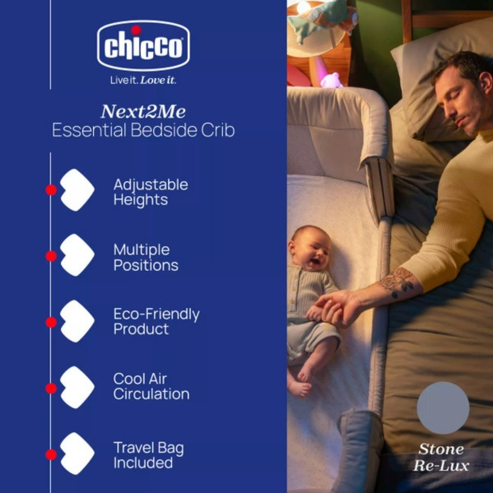 Chicco Next2Me lovytė Essential Grey