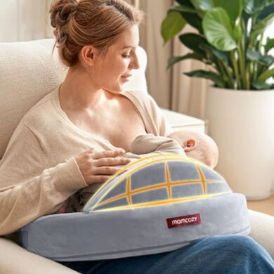 MOMCOZY Exclusive Memory Foam ergonomiška maitinimo pagalvė Grey