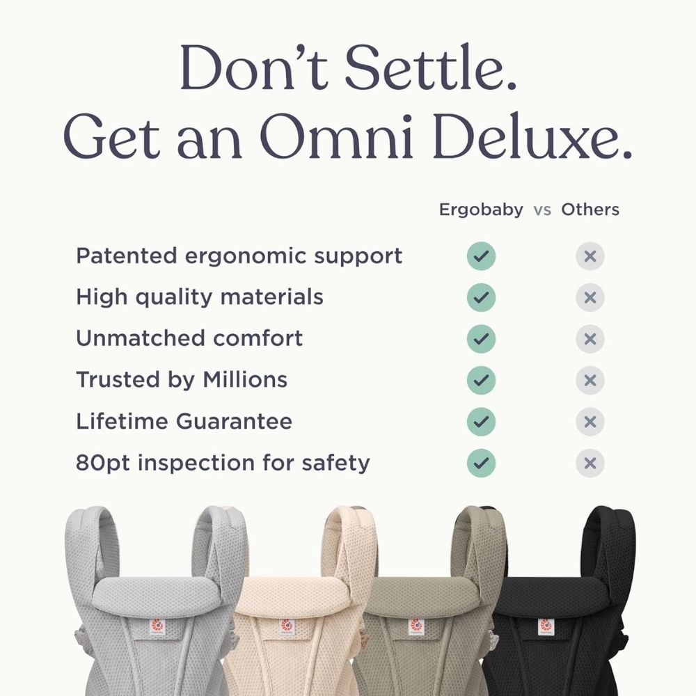 ERGOBABY nešioklė OMNI DELUXE Mesh Graphite Grey