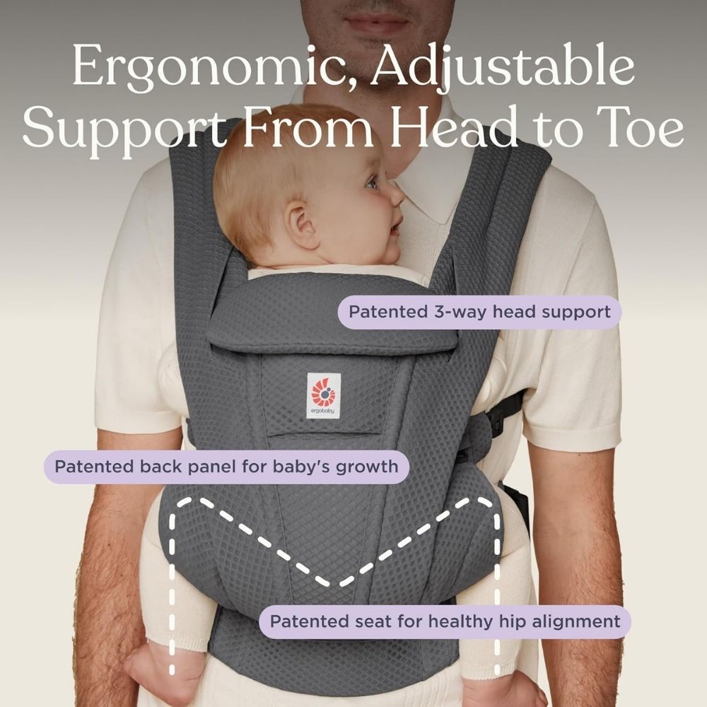 ERGOBABY nešioklė OMNI DELUXE Mesh Graphite Grey