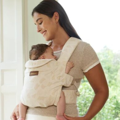 MOMCOZY ergonomiška nešioklė kūdikiams WeeSnug Cotton Khaki
