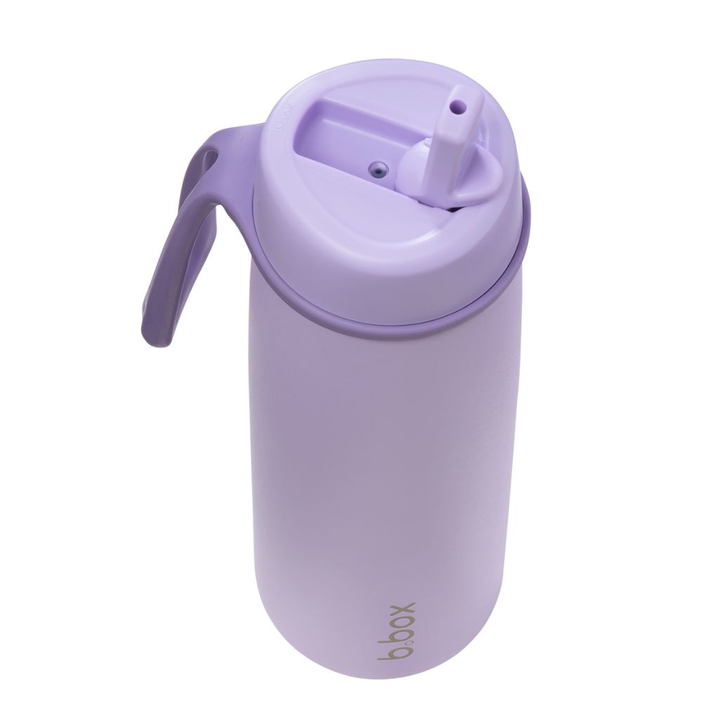 B.BOX plieninė termo gertuvė su šiaudeliu Lilac Love 690 ml