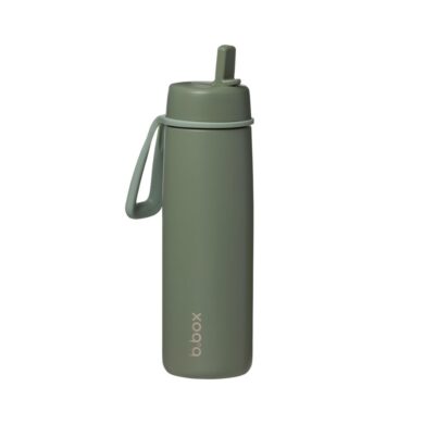 B.BOX plieninė termo gertuvė su šiaudeliu Olive 690 ml