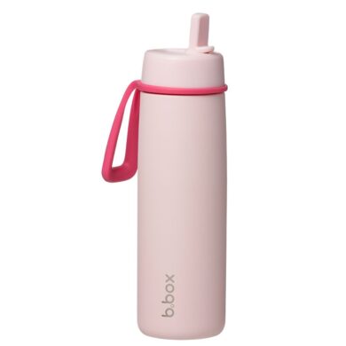 B.BOX plieninė termo gertuvė su šiaudeliu Paradise Pink 690 ml