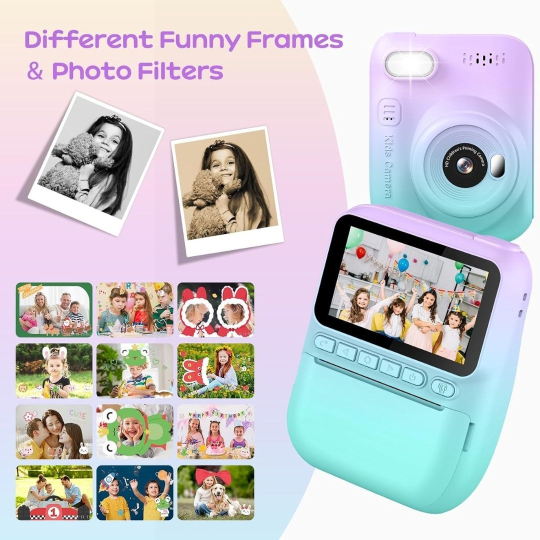 GREENKINDER momentinis fotoaparatas vaikams H2 BluePurple