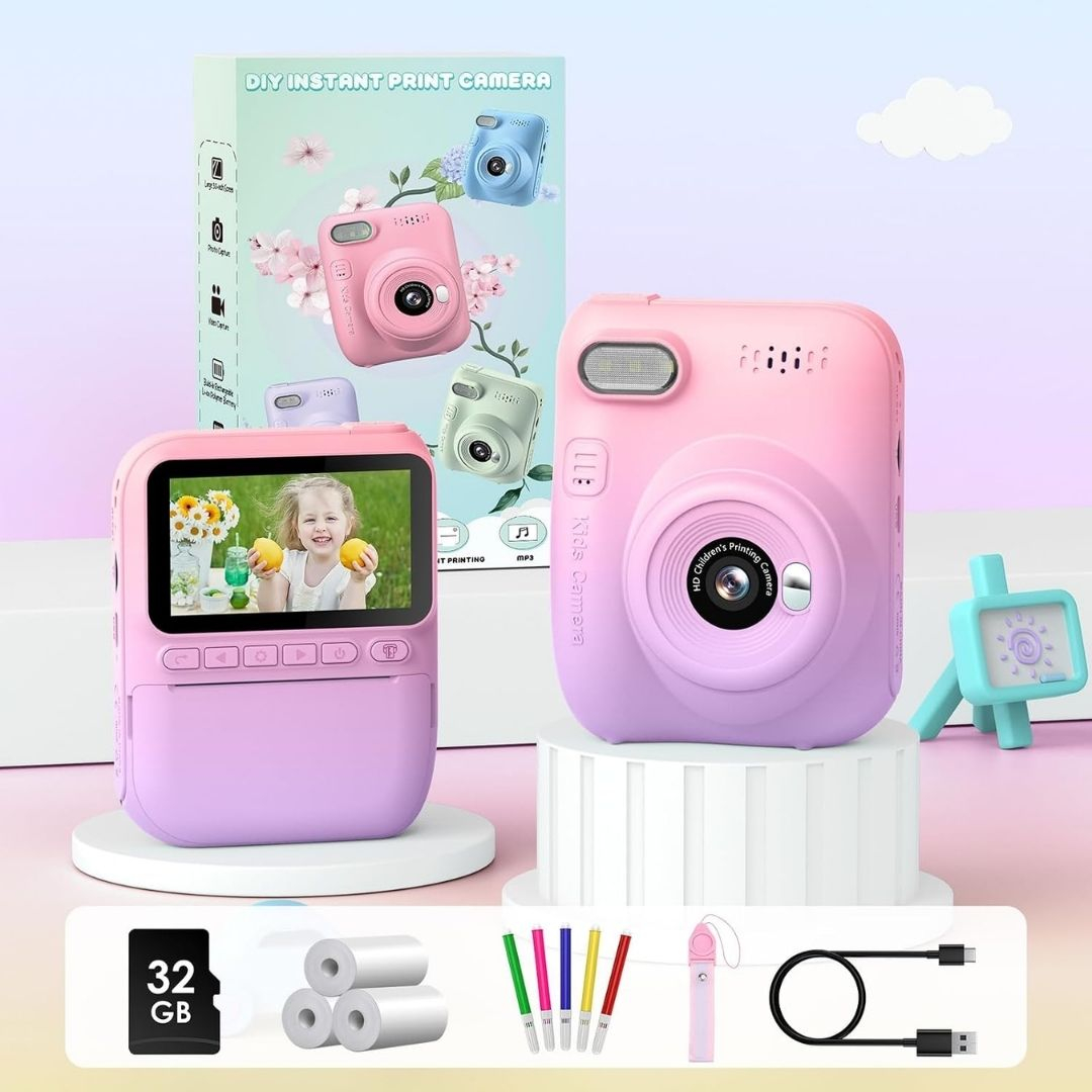 GREENKINDER momentinis fotoaparatas vaikams H2 Pink/Purple