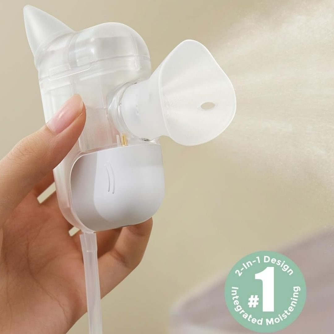 MOMCOZY galingas nosies aspiratorius kūdikiams Breezyclear Pro su drėkinimo funkcija