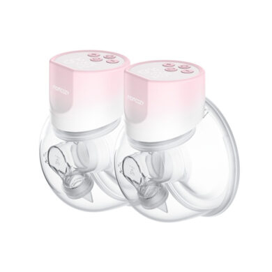 Momcozy S12 Pro dvigubas nešiojamas belaidis pientraukis Rožinis/Pink