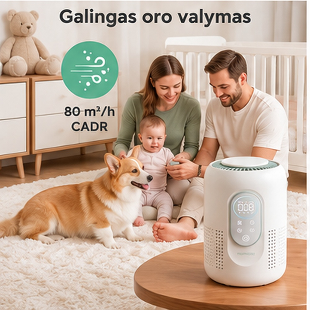 Momcozy CozyBreath kūdikio kambario oro valytuvas su H13 HEPA filtru