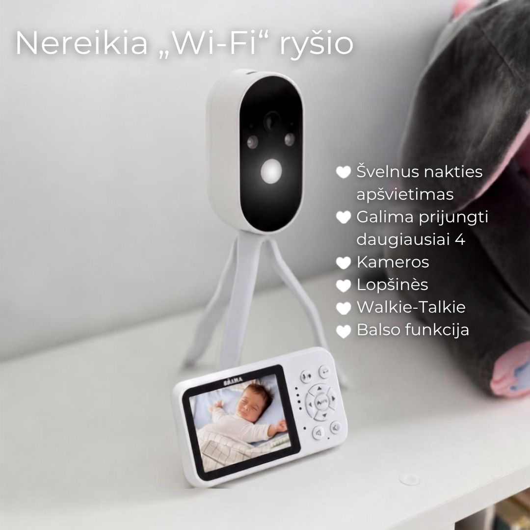 BEABA Zen Travel mobili vaizdo auklė kamera be Wi-Fi White