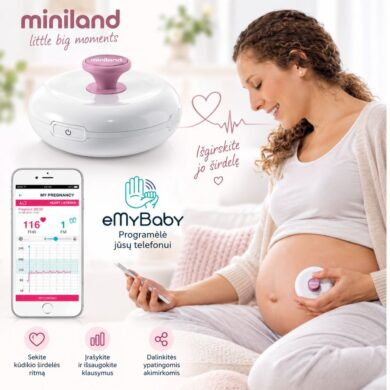 Dopleris Miniland sweetBeat – vaisiaus širdies dūžių klausytuvas su Bluetooth