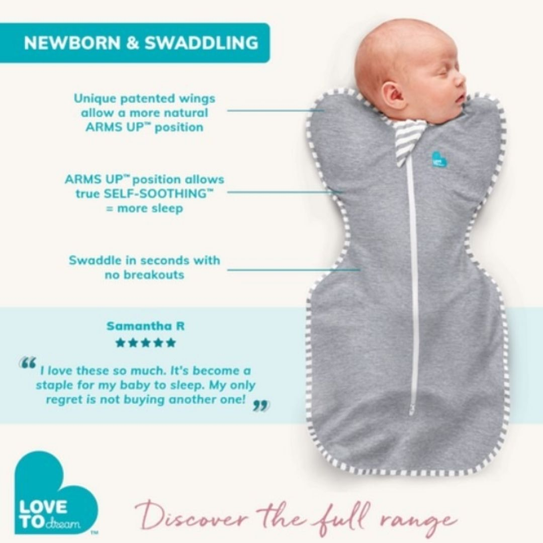 LOVE TO DREAM vystymo miegmaišis Swaddle UP White Dreamer - Small