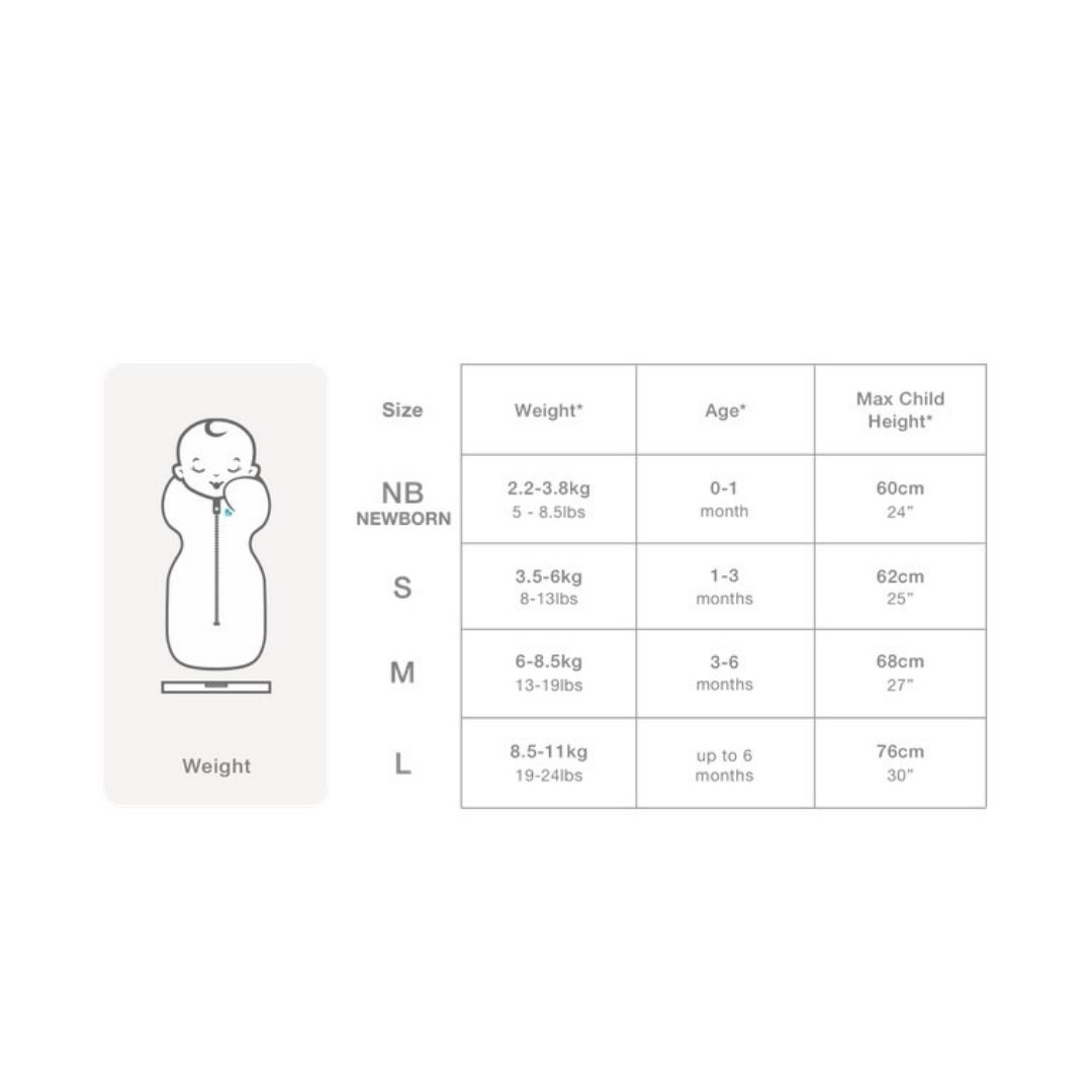 LOVE TO DREAM vystymo miegmaišis Swaddle UP White Dreamer - Small