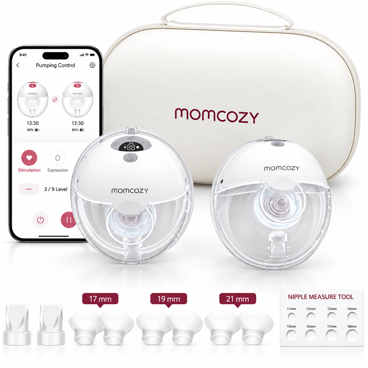 MOMCOZY M5 Smart dvigubas belaidis pientraukis su programėle