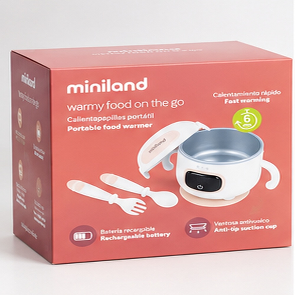 Miniland Foodie Warm nešiojamas elektrinis kūdikių maisto šildytuvas, 400 ml