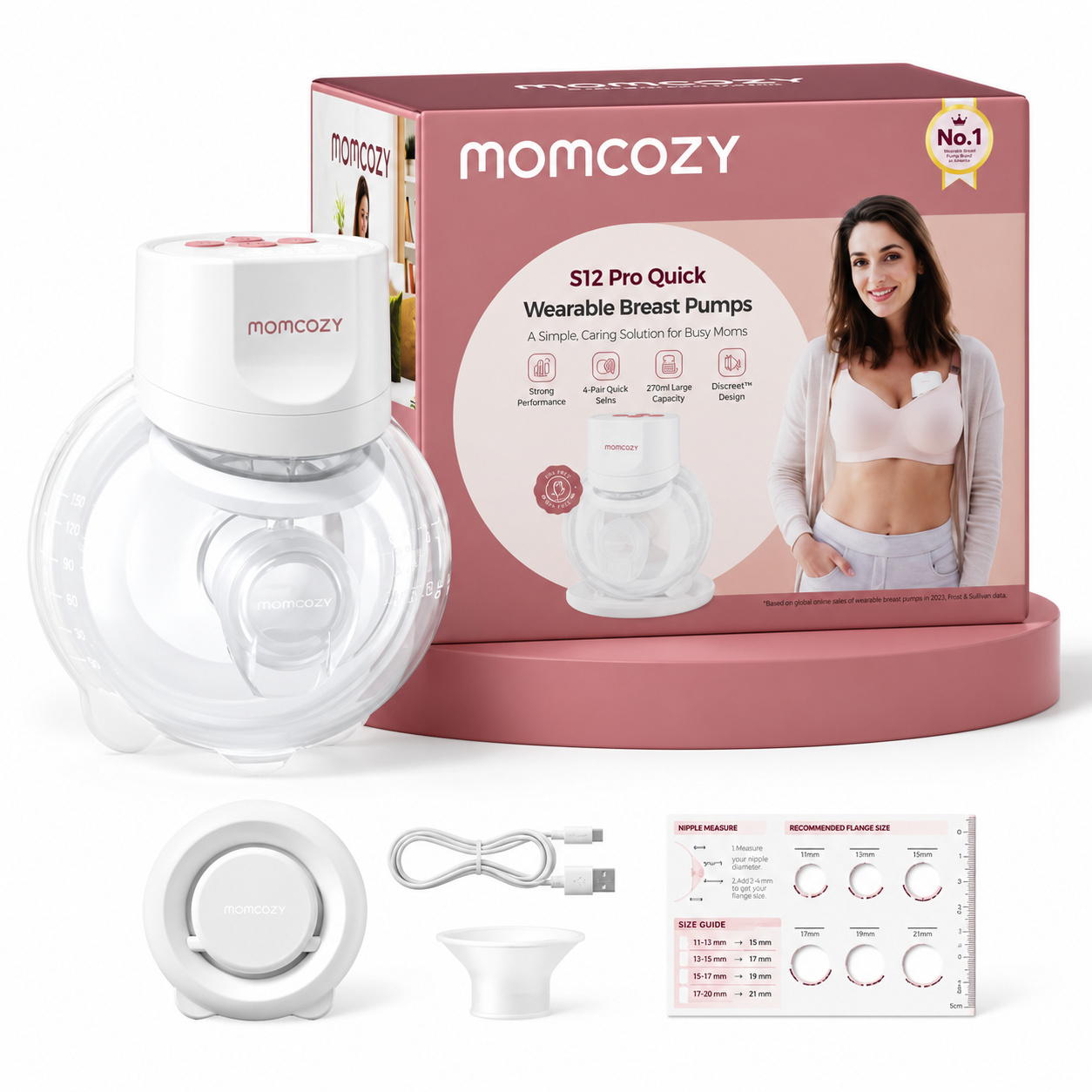 Momcozy S12 Pro Quick nešiojamas belaidis pientraukis