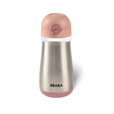 BEABA metalinė gertuvė nuo 18 mėn. 350 ml Old Pink