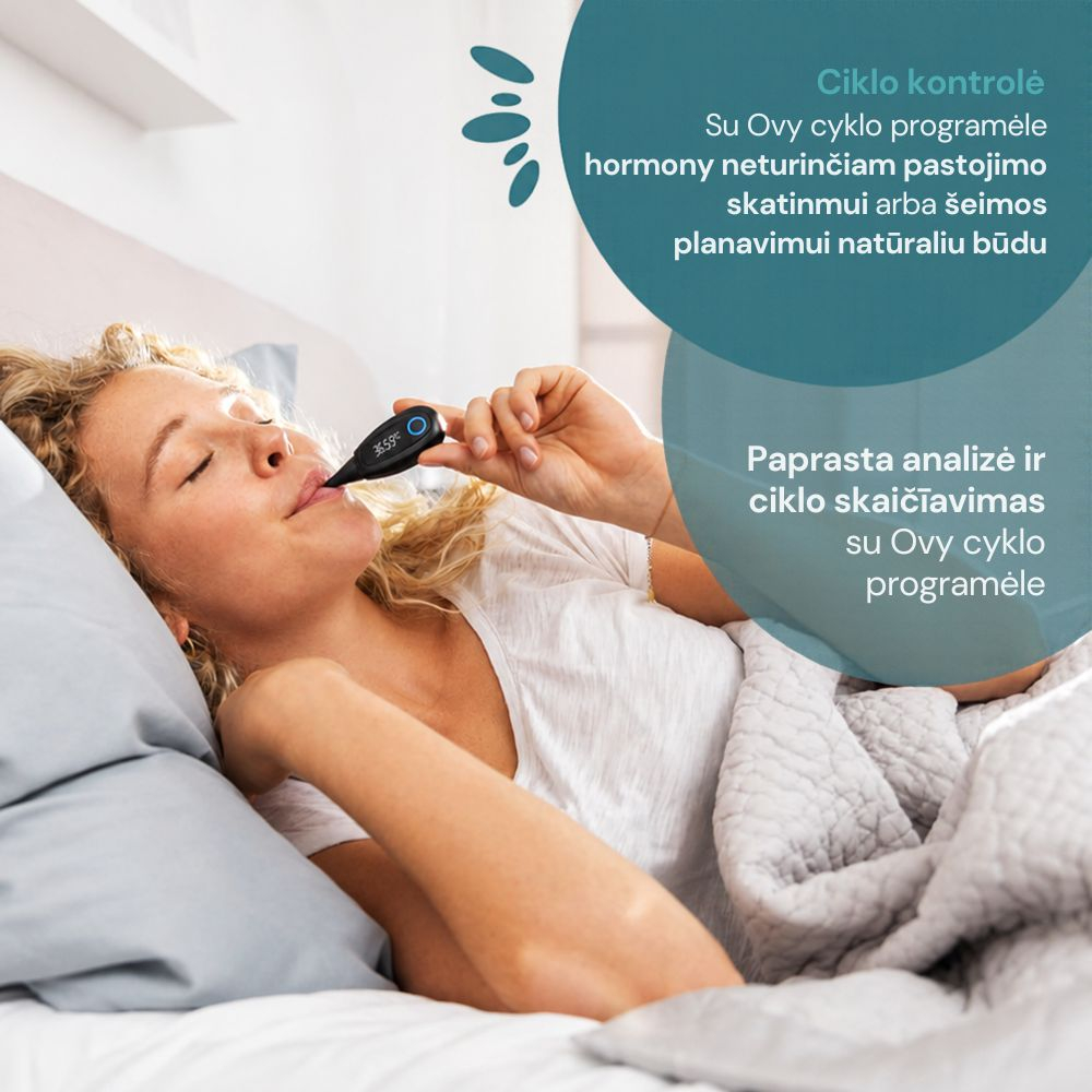 Beurer OT 30 bazinės kūno temperatūros termometras su „Bluetooth“ ir „Ovy“ programėle