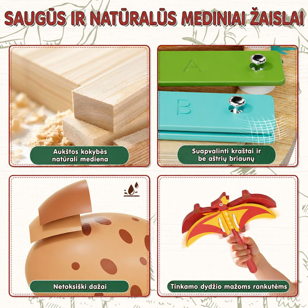 Lehoo Castle Montessori medinis muzikinis žaislas 8in1