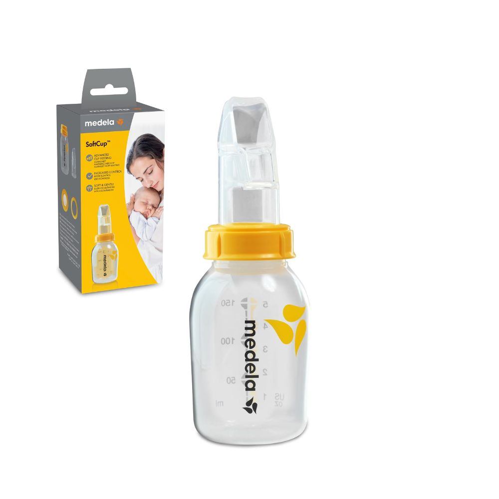 Medela SoftCup Advanced specialių poreikių kūdikių maitintuvas su silikoniniu antgaliu, 80 ml