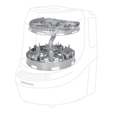 Baby Brezza WASHER PRO stovo pientraukiui brėžinys plovyklės viduje