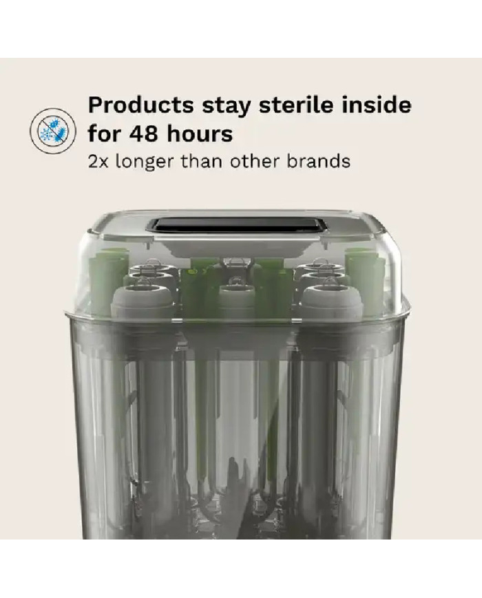 Baby Brezza sterilizatorius-džiovintuvas SuperQuick, nerūdijančio plieno