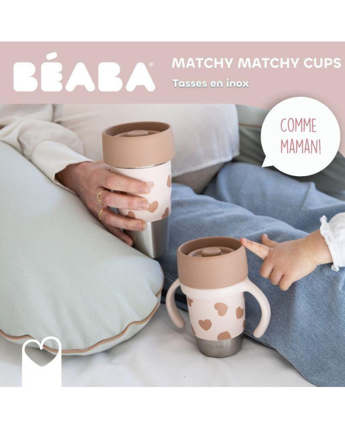BEABA MATCHY MATCHY nerūdijančio plieno puodeliai mamai ir vaikui