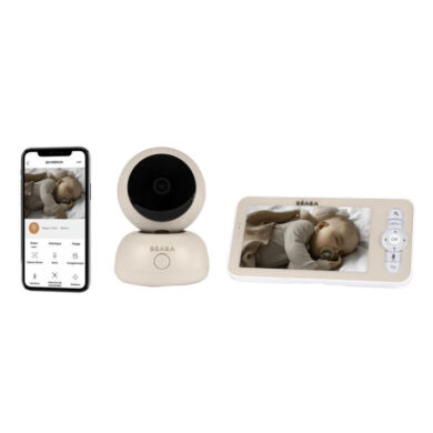 BEABA Zen Premium video auklė Clay su kamera monitoriumi ir programėle išmaniajame telefone