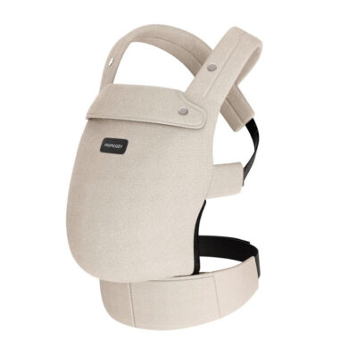 Momcozy ergonominė kūdikių nešioklė smėlinės spalvos iš šono